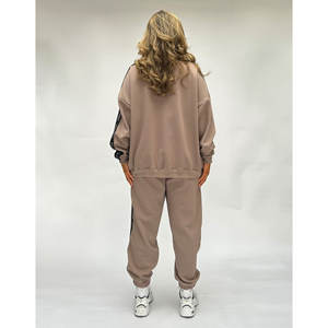 Taupe pantaloni da jogging a vita alta loungwear Pea Street Logo - Product Image 5