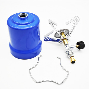 Portable Gas <b>Stove</b> 9.8x9.8x21.3cm Aluminum Alloy Outdoor Camping Cooker With Blue Flame For 1-2 Person Use - Product Image 2