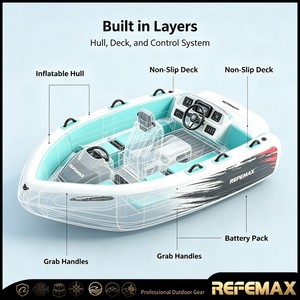 Mini Bateau Électrique Gonflable Go Kart, <span class=keywords><strong>Bote</strong></span> Kart Electrico, Bateau à Moteur pour Sports Nautiques, Livraison Directe d'Usine - Product Image 1