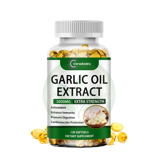 ओम 5000 मिलीग्राम कार्बनिक लहसुन तेल नरम खाद्य ग्रेड 120 वयस्क प्रतिरक्षा हृदय स्वास्थ्य पूरक कोलेस्ट्रॉल समर्थन - Product Image 1