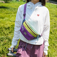 Sac de poitrine décontracté et tendance, imperméable, multi-poches, avec sangle réglable, sac banane de sport d'extérieur, sac à bandoulière portable, sac bandoulière