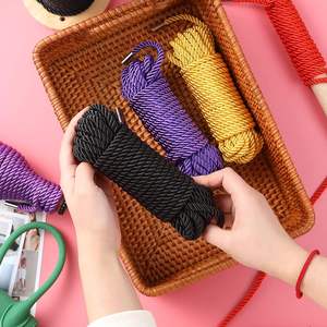 Tali lembut sutra, tali nilon lembut ramah kulit, tali sutra, tali panjang kepang warna serbaguna tahan lama - Product Image 5