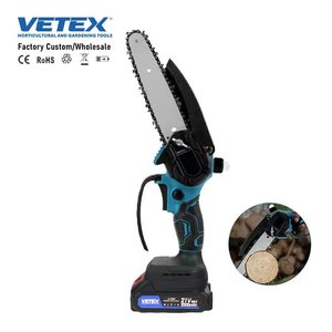 Vetex 21V - Kit de motosierra inalámbrica potente de grado industrial con barra guía de 4 pulgadas, sierra eléctrica portátil recargable para podar árboles - Product Image 1