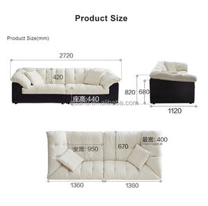 طقم أثاث منزلي كامل عالي الجودة 2-3 أشخاص أريكة قماشية لغرفة المعيشة - Product Image 5