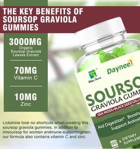 Winstown Soursop Graviola Gummies For Immune Mood Cell Regeneration Support Digestion Antioxidant Vegan Dietary Supplement Gummy - Product Image 2
