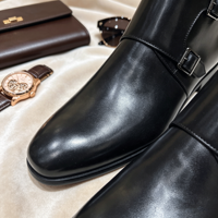 Bottes de mode de haute qualité 2026, bottes en cuir pour hommes, confortables et élégantes, nouveau style