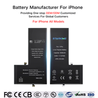 Batterie de téléphone portable en gros d'usine OEM 1440mAh-4850mAh pour 11-16 Pro Max, remplaçable, en stock, garantie 18 mois