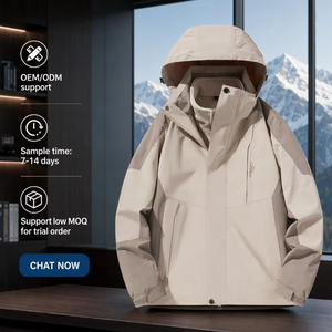 Giacca Softshell Impermeabile 3 in 1 con Logo Personalizzato, Cappuccio Staccabile Foderato in Pile, per Uomo e Donna, Produzione OEM - Product Image 1