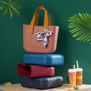 Nouveau <span class=keywords><strong>sac</strong></span> fourre-tout italien EVA Fashion Lattice Textures Portable Open Beach <span class=keywords><strong>Sac</strong></span> à main pour femmes Vente en gros Fairybag Diaper Tote Bag - Product Image 4