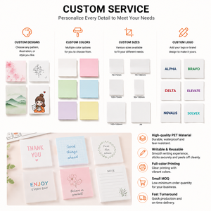 Custom Cute Grid Sticky Notes <b>Memo</b> <b>Pads</b> Smooth Writing Adhesive Paper Notepad for Journaling Desk Decor Office School Stationery - Product Image 4