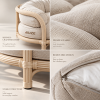 Lit de repos moderne pour chat et chien, extérieur/intérieur, durable, fait à la main, en rotin naturel, accessoire pour animaux de compagnie surélevé, en jacinthe d'eau