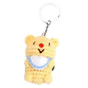 Portachiavi con Bambola in Filato Lavorato a Mano, Design Originale, <span class=keywords><strong>Orsetto</strong></span> Carino, Accessorio per Borsa - Product Image 5