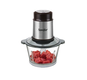 Sonifer SF-8072 <span class=keywords><strong>Hachoir</strong></span> Électrique en <span class=keywords><strong>Verre</strong></span> pour Aliments, Coupe-Légumes et Viande, <span class=keywords><strong>Bol</strong></span> de 1,8 L, Vente en Gros pour Usage Domestique - Product Image 1