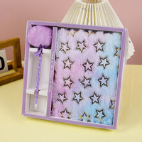 Carnets de notes créatifs A5 en peluche avec changement de couleur Love Star Cartoon Doll pour étudiants