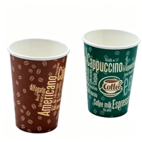 Gobelets en papier biodégradables à paroi simple, imperméables, recyclables, personnalisables avec logo et taille sur mesure, jetables pour les cafés