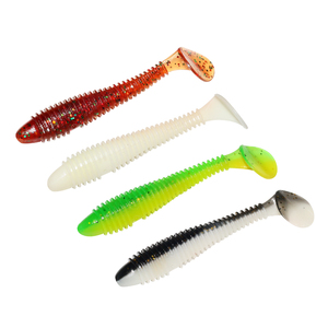 Señuelos de Pesca Biónicos de 7 Colores, con Cola en Forma de T, de Plástico, Suaves, Artificiales, para Pesca de Lubina - Product Image 5