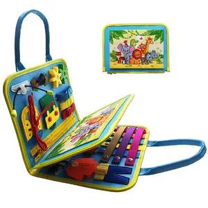 Umwelt freundlich fühlte sich beschäftigt Board Feinmotorik Spielzeug Montessori sensorische Spielzeuge für autist ische Kinder