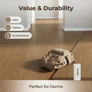 Suelo Laminado Multicapa de Tablas Medianas, Económico y Resistente, de 14 mm, con Aspecto de Madera, para Dormitorios Estudiantiles - Product Image 3