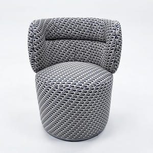 Taburete Giratorio Estilo Retro Crema con Diseño Moderno, Taburete de Descanso para Sala de Estar, Maquillaje, Salón de Belleza y Salón de Uñas - Product Image 4