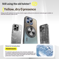 Coques de téléphone portable de luxe premium en acrylique anti-chute avec support magnétique de refroidissement intégral pour 16 Pro Max et protection d'appareil photo