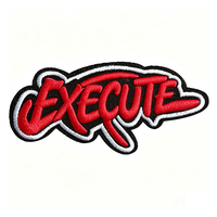 Patch brodé personnalisé en lettres rouges, fait main, auto-adhésif, mots miniatures amusants, patchs brodés de qualité supérieure