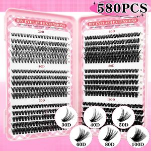Extensions de cils DIY 30-100D, faux cils en grappe naturels et doux pour un style européen et américain - Product Image 1