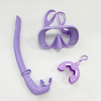 Masque de plongée pliable en silicone liquide 3 pièces pour adultes en stock