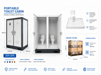 Unité de Douche et Toilettes Mobiles Modernes en Acier, Conteneur Modulaire pour Événements Extérieurs – Vente Chaude en Chine