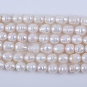 Cuentas de Agua Dulce Naturales al por Mayor, Forma de Arroz de 18cm 9-10mm, Blancas y Rosas, en Hilo, Semi-Acabadas, para Accesorios de Joyería DIY - Product Image 3