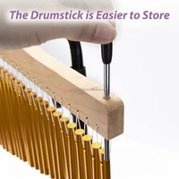 Percussion Instruments Music 36 Note Bar Xylophone with Beech Frame Gold Anodized Aluminum Alloy