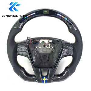 พวงมาลัยรถยนต์หนังแท้ LED Alcantara ปลอมแปลงทำจากคาร์บอนไฟเบอร์สำหรับวอลโว่ S80 <span class=keywords><strong>V40</strong></span> XC60 S60 S60r V60 <span class=keywords><strong>polestar</strong></span> 2013 2009 2010 - Product Image 5