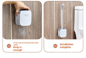 Spazzola di <span class=keywords><strong>ricambio</strong></span> per <span class=keywords><strong>scopino</strong></span> riutilizzabile semplice Eco Friend Head Black pulisce la spazzola per <span class=keywords><strong>WC</strong></span> con presa - Product Image 3