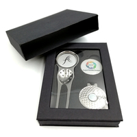 Kit de réparation de divots de golf personnalisé en coffret, collection élégante de fourchettes de retrait de marqueurs de balle pour accessoires de golf, promotionnel, OEM, direct usine