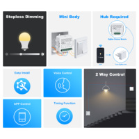 Module de Commutation Intelligent GIRIER Tuya 10A à Intensité Variable, Prise en Charge du Contrôle Bidirectionnel, Relais ZigBee 1/2 Gang