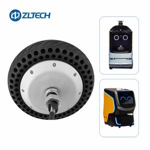 ZLTECH 10 pulgadas 24V 48V 48V 800W 40N <span class=keywords><strong>m</strong></span> 300kg de carga sin escobillas AGV DC de cubo de rueda servo motor 4096 cable codificador magnético para carretilla elevadora - Product Image 5