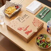 Boîte à pizza carrée en carton ondulé de qualité alimentaire, personnalisable avec logo pour restaurant, vente en gros, fournisseur chinois