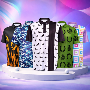 Polo de Manga Corta para Hombre, Estilo Casual, Tejido Jersey de Secado Rápido, Diseño Estampado, Transpirable, Estilo Lujoso, Logotipo Personalizado - Product Image 1