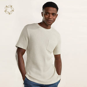 Waffle in bambù organico Tshirt Waffle termico sostenibile manica corta Eco Friendly Bambus Tshirt <span class=keywords><strong>termica</strong></span> Waffle manica corta - Product Image 6