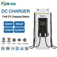 Système de chargeur DC-DC pour véhicules électriques à énergie solaire 80KW 120KW 160KW CCS2 GBT NACS Chargeur rapide DC pour véhicules électriques