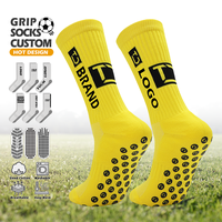 Chaussettes de sport antidérapantes personnalisées avec lettres, chaussettes d'entraînement de football unisexes, chaussettes de football antidérapantes, chaussettes de football personnalisées