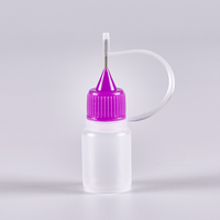 Flacon souple translucide en PE de 3 ml, 5 ml, 10 ml avec embout aiguille, contenant en plastique pour sérum de soin de la peau, emballage cosmétique