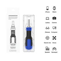 YIYUN – Kit de tournevis à cliquet compact 13-en-1 avec 12 embouts CRV, manche en acier et plastique, outils professionnels OEM pour l'électronique