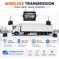 Système de caméra de recul sans fil solaire 1080P HD avec support magnétique, caméra de vision arrière avec moniteur IPS 7 pouces, vision nocturne pour camping-car et camion