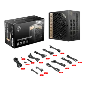 Fuente de Alimentación MSI MEG Ai1300P PCIE5 con Potencia de 1300W y Certificación 80 PLUS Platinum - Product Image 3