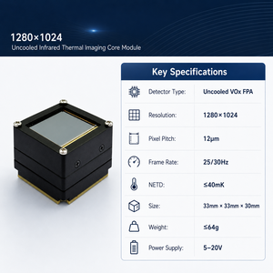 Module d'imagerie thermique infrarouge 1280x1024, module de caméra non refroidi, noyau de caméra 8-14um LWIR 25Hz 30Hz, module d'imagerie thermique infrarouge non refroidi - Product Image 2