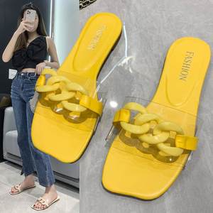 Yongge <span class=keywords><strong>2022</strong></span> - Sandalias de Verano para Mujer, Estilo Bailarina, Planas, con Exterior Transparente - Product Image 6