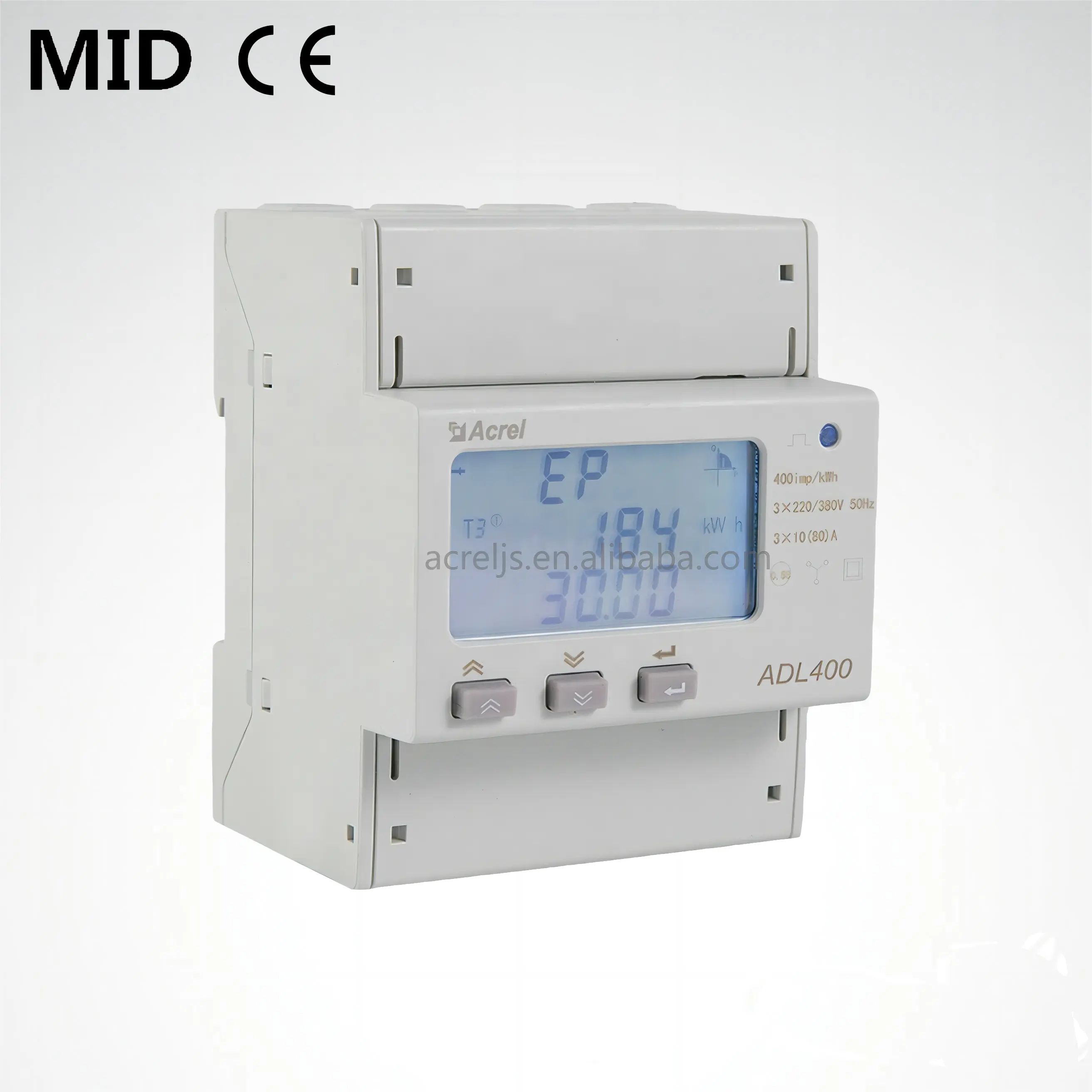 ODM/OEM Din Rail Digital monofase misuratore di energia ADL200/C kWh voltaggio corrente misuratore di consumo di energia elettrica 220V AC