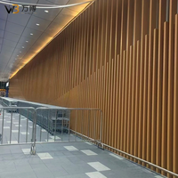 Panneau de bardage architectural en aluminium, tube carré décoratif, pour mur rideau extérieur, résistant aux intempéries, avec persiennes