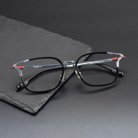 Monture de lunettes optiques haut de gamme en acétate de titane de Shenzhen, verres de prescription personnalisés pour myopie