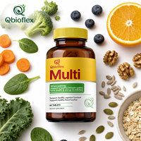 Qbioflex OEM/ODM Chine Comprimés Multivitaminés 60 pour la Santé Osseuse avec Vitamine B12 et D3, Complément pour Femmes et Hommes